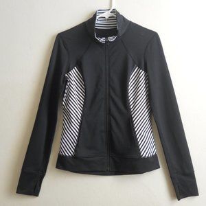 Z by Zella Workout Jacket, Black w/ Striped Detail, Size M